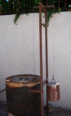 horno de raku hecho con un tambor